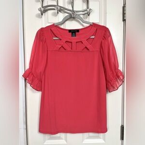 Adele & May Coral Blouse